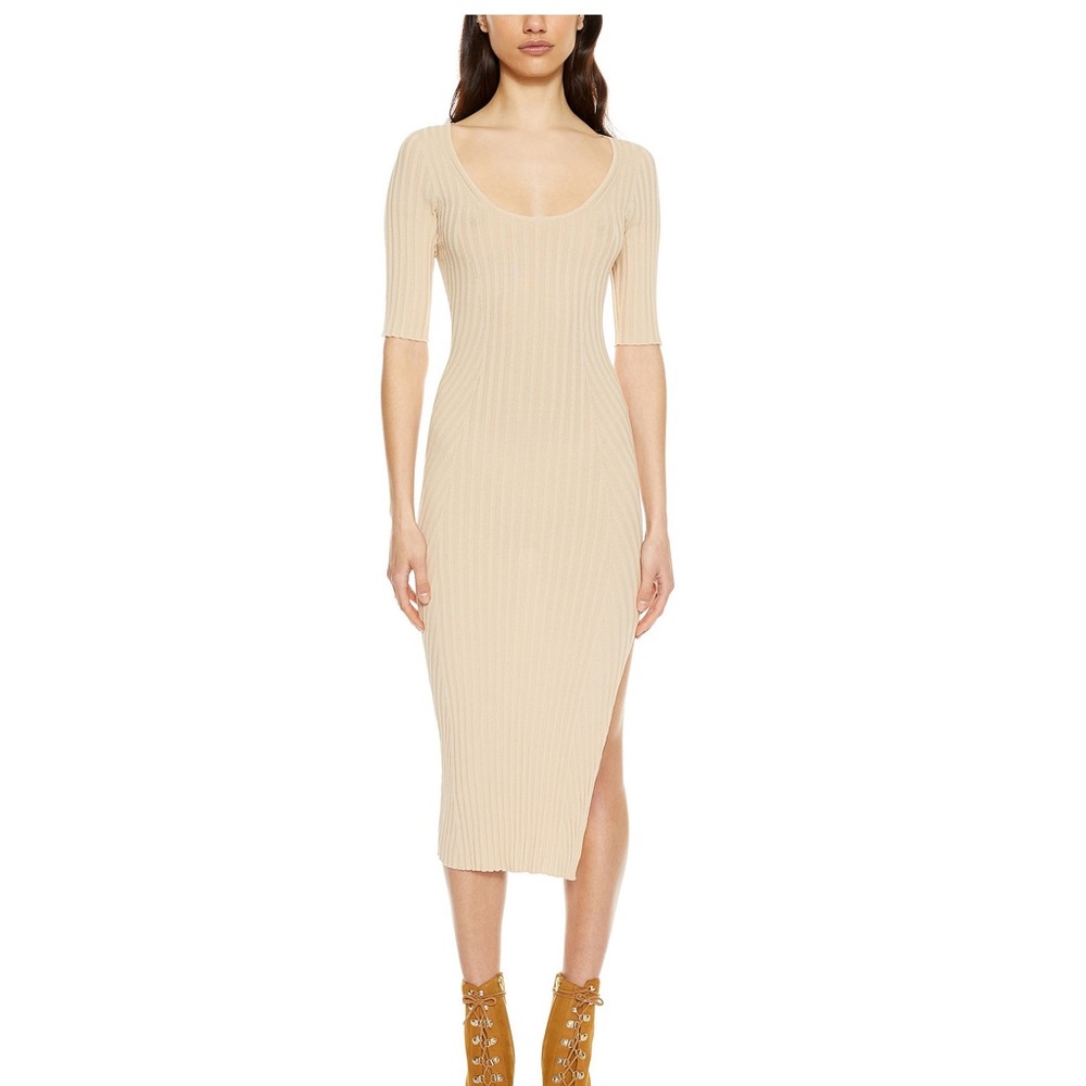 Ted Baker Kiierra Ribbed Side Slit Knit Dress
